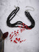 Gothic Multi-Layered Beaded Blooddrop Pendant Necklace