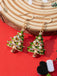 Christams Tree Pearl Oil-Dripping Earrings