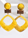 Vintage Exaggerated Geometric Marble Resin Earrings