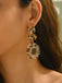 Vintage Leopard Print Drop Earrings