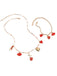 Red Valentine's Rose Heart Lips Necklace & Bracelet Set