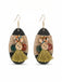 Boho Wooden Button Tassel Drop Earrings, vintage fashion, retro style - perfect for women who love vintage and retro fashion