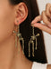 Halloween Spooky Skeleton Chain Dangle Earrings