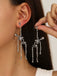 Halloween Spooky Skeleton Chain Dangle Earrings