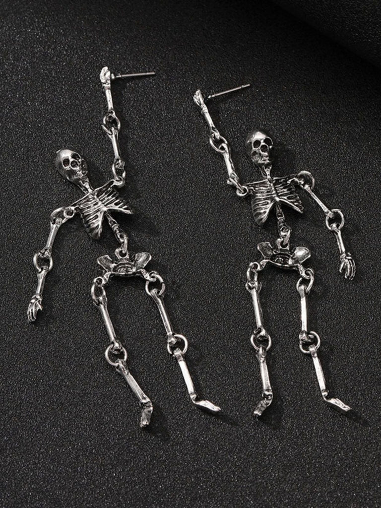 Halloween Spooky Skeleton Chain Dangle Earrings