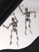 Halloween Spooky Skeleton Chain Dangle Earrings