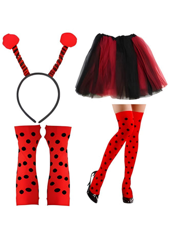 Red Ladybug Polka Dot Costume Accessory Set