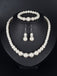 Pearl Necklace Bracelet Earring Jewelry Set 1
