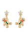 Gingerbread Star Christmas Drop Dangle Earrings 1