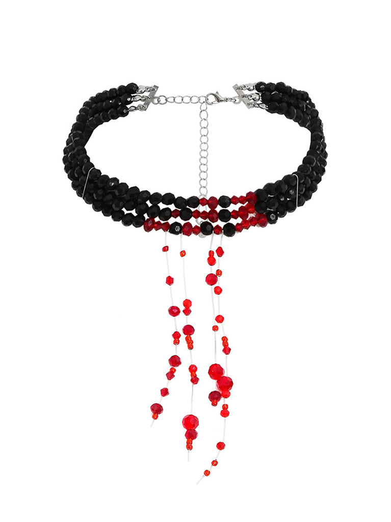 Halloween Gothic Crystal Blood Drop Necklace