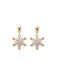 Gold Christmas Alloy Snowflake Earrings