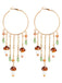 Mushroom Ring Tassel Exaggerated Dangle Earrings