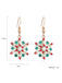 Christmas Alloy Diamond Snowflake Necklace Earring Set