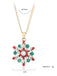 Christmas Alloy Diamond Snowflake Necklace Earring Set