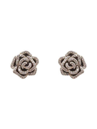 Vintage Diamond Floral Earring