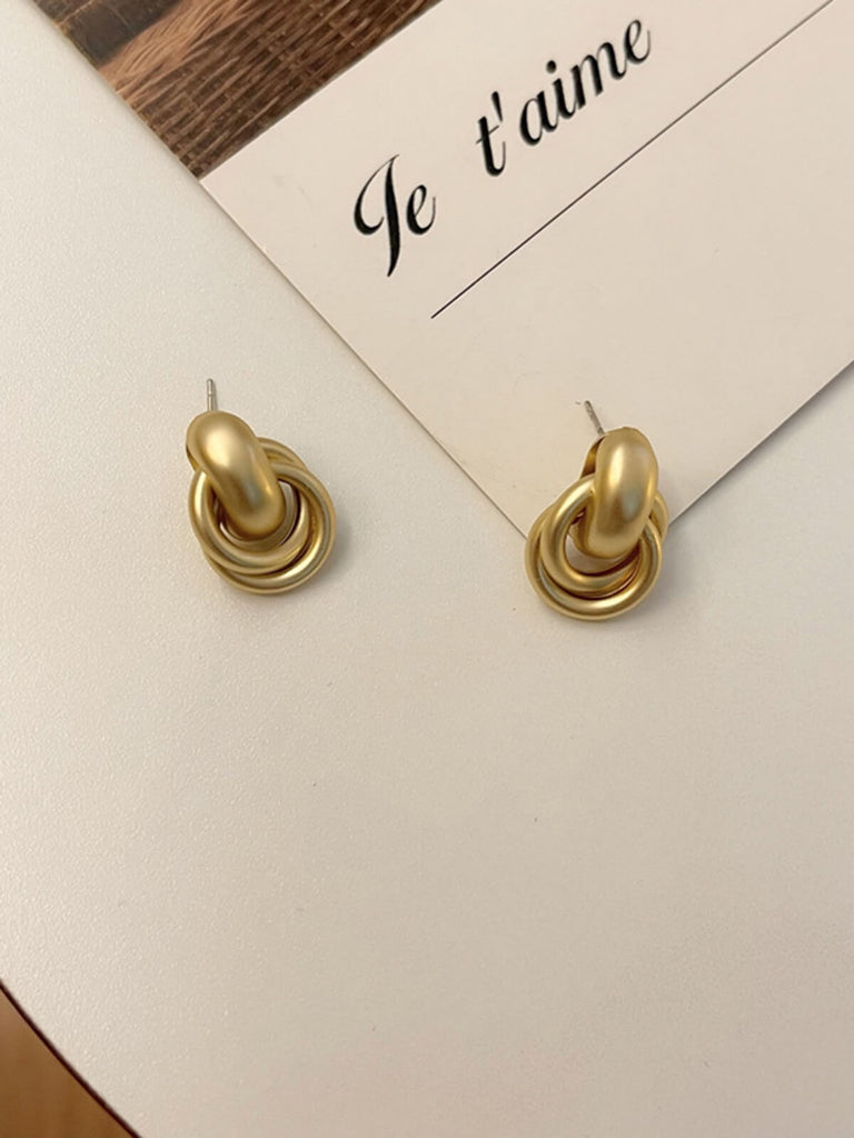 Vintage Gold Circle Earrings