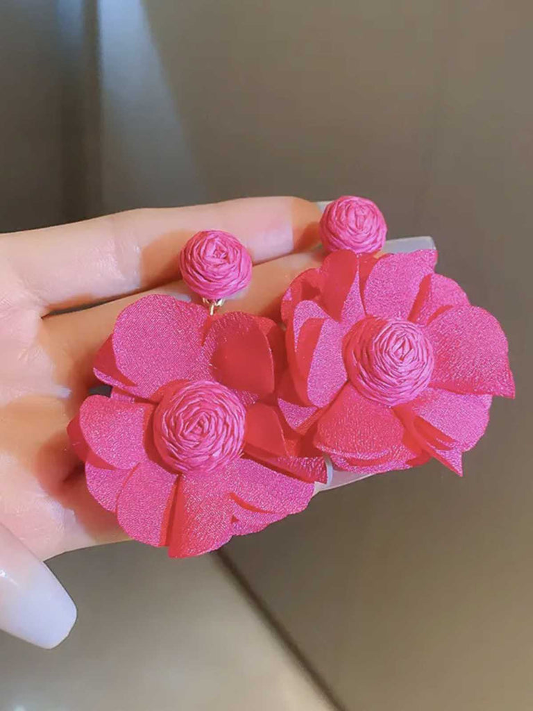 Retro Mesh 3D Floral Earrings