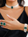 Gemstone Pearl Necklace & Bracelet & Earrings Set