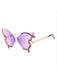 Vintage Gradient Butterfly Rhinestone Sunglasses