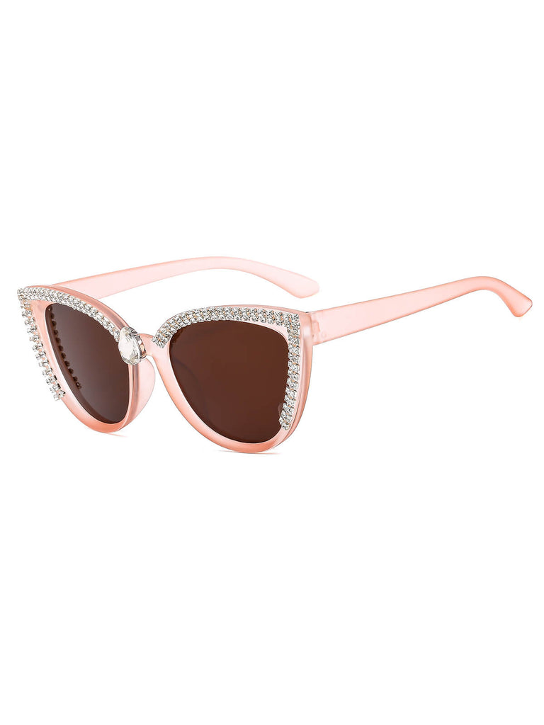 Vintage Rhinestoned Cat Eye Sunglasses