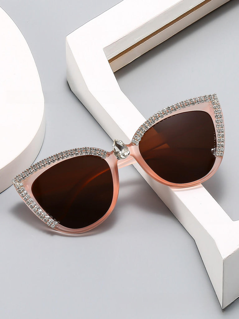 Vintage Rhinestoned Cat Eye Sunglasses