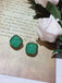 Green Vintage Baroque Earrings