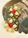 Vintage Pearl Four Leaf Clover Earrings