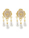 Oval Bee Pearl Drop Tassel Earrings