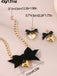 Bow Heart Necklace Earrings Set