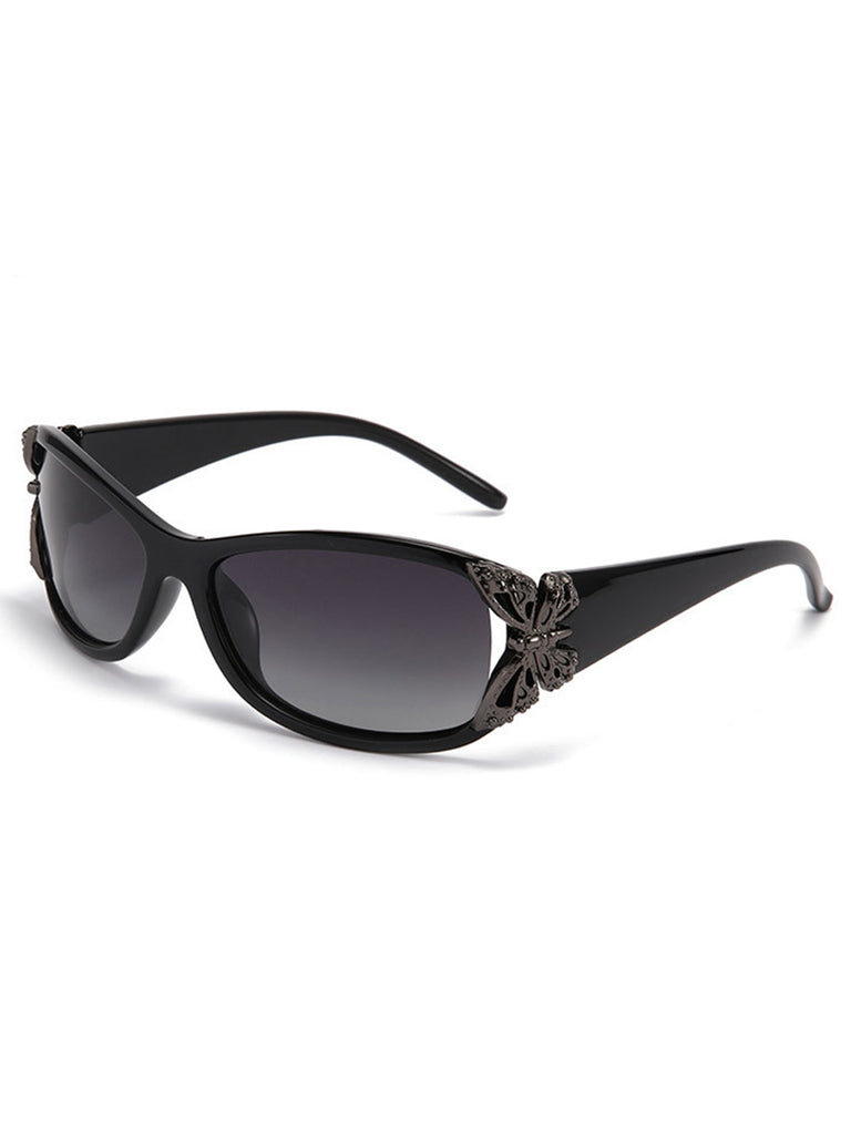 Retro Black Butterfly Decor Sunglasses