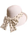 Polka Dot Ribbon Bow Tie Straw Hat