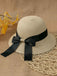 Vintage Bow Ribbon Straw Sun Hat