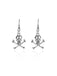 Silver Halloween Alloy Skull Earrings