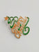 Vintage Merry Christmas Tree Brooch Pins