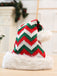 Vintage Christmas Red Striped Plush Hat