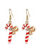 Christmas Alloy Oil Drip Pendant Earrings