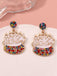 Vintage Rhinestone Birthday Cake Earrings