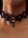 Black Retro Halloween Lace Necklace