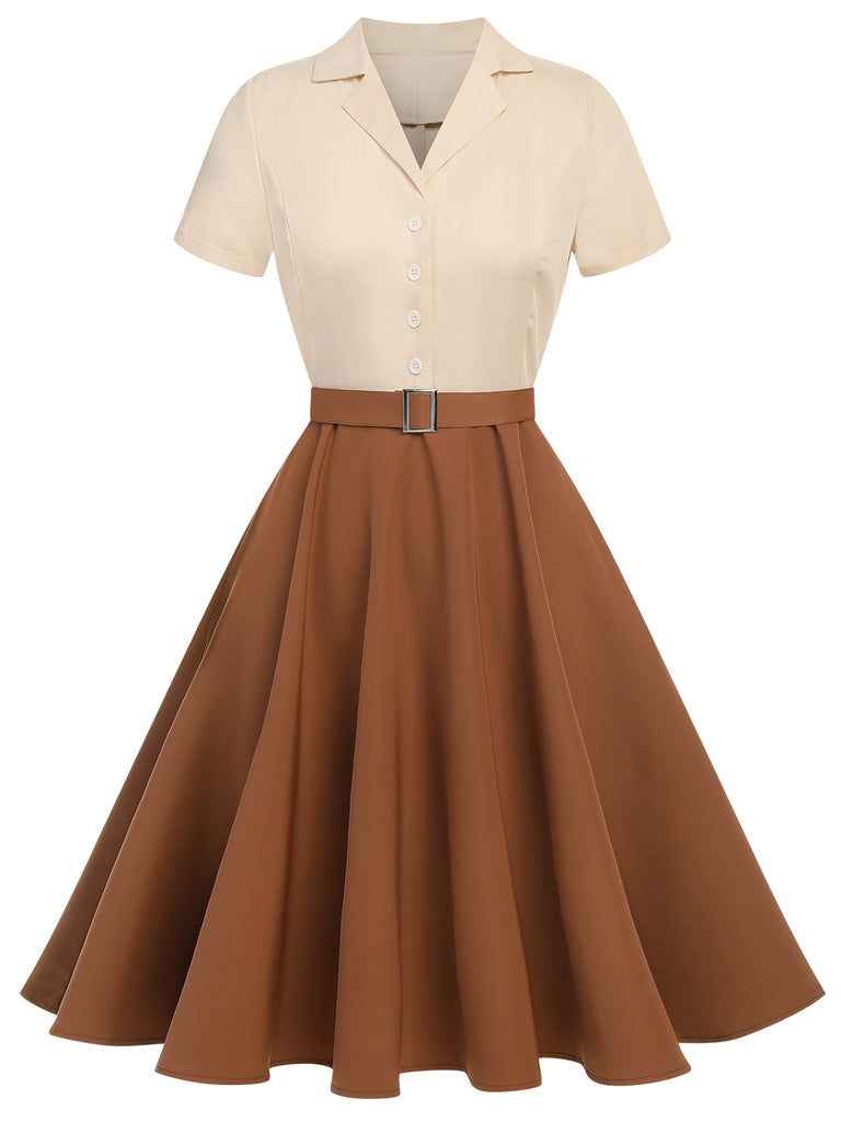 [Pre-Sale] Khaki 1950s Snow White Style Button Dress