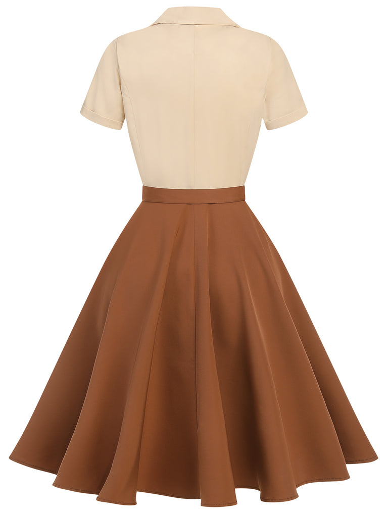 [Pre-Sale] Khaki 1950s Snow White Style Button Dress