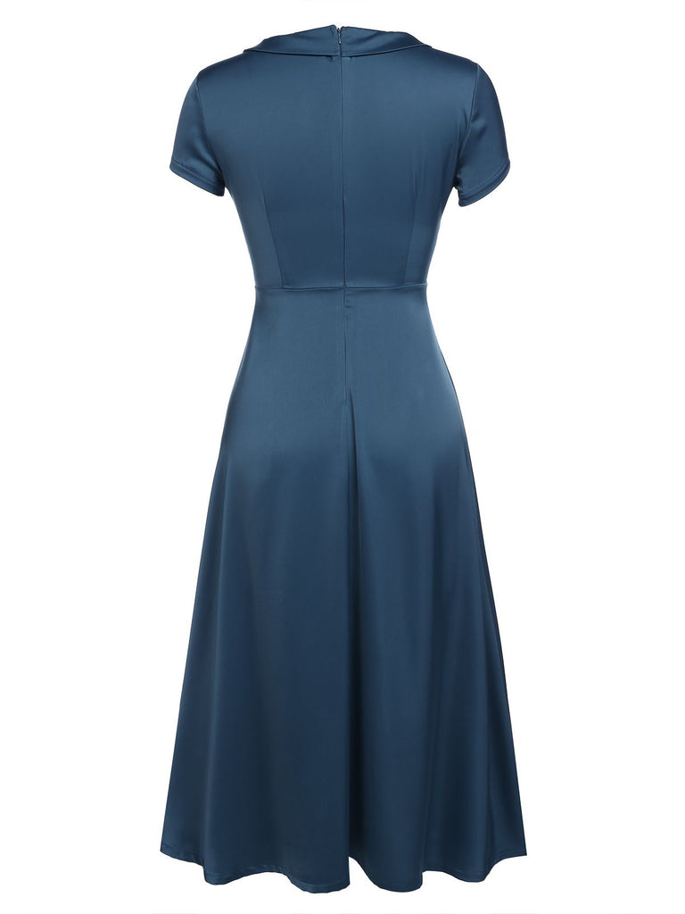 1940s Pearl Buttons Solid Darlene Dress