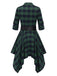 [Pre-Sale] 1950s 3/4 Sleeve Plaid Belt Dress