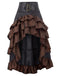 Black Ruffle Patchwork Irregular Skirt