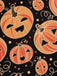 Orange 1950s Halloween Pumpkin Swing Dress