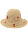 Beige Retro Rose Straw Sun Hat