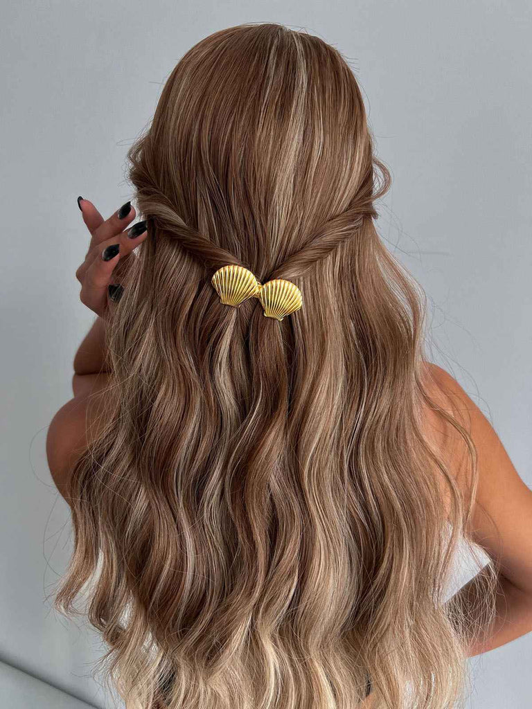 Vintage Double Shell Metal Hairpin