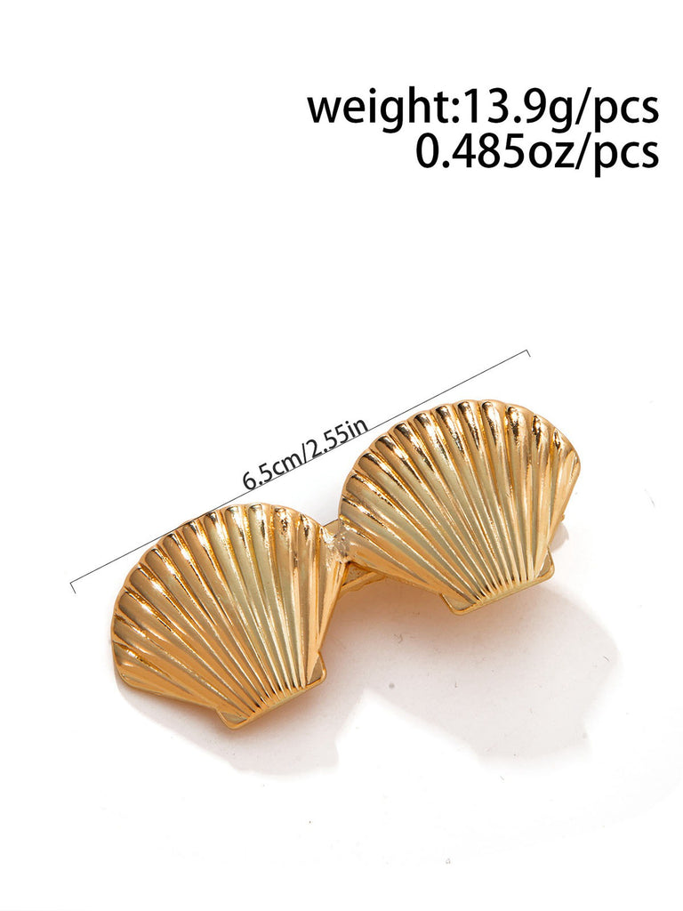Vintage Double Shell Metal Hairpin
