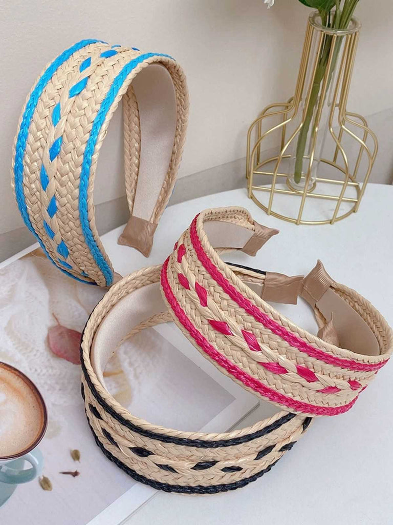 Boho Color Patchwork Braided Headband