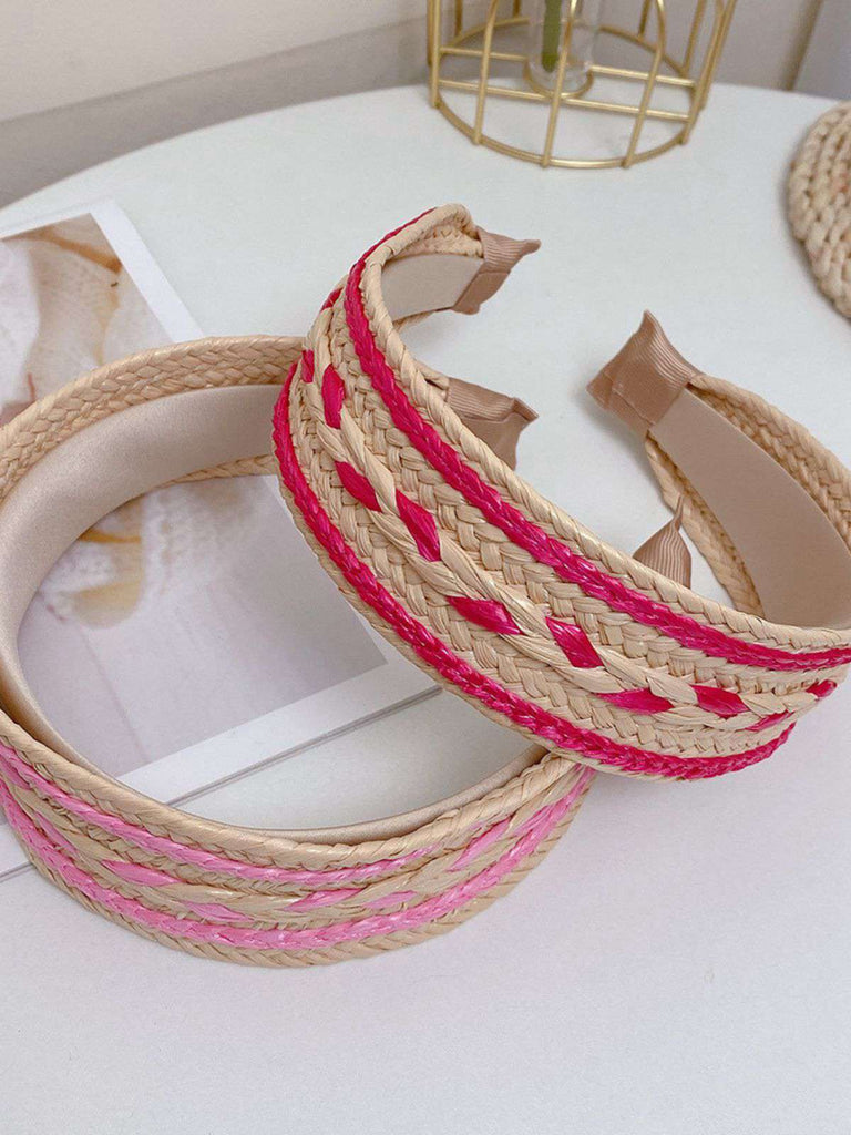Boho Color Patchwork Braided Headband