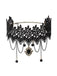 Gothic 3D Rose & Embroidered Lace Choker Necklace